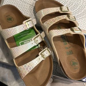 Birkenstock Iridescent Snake Print Sandals